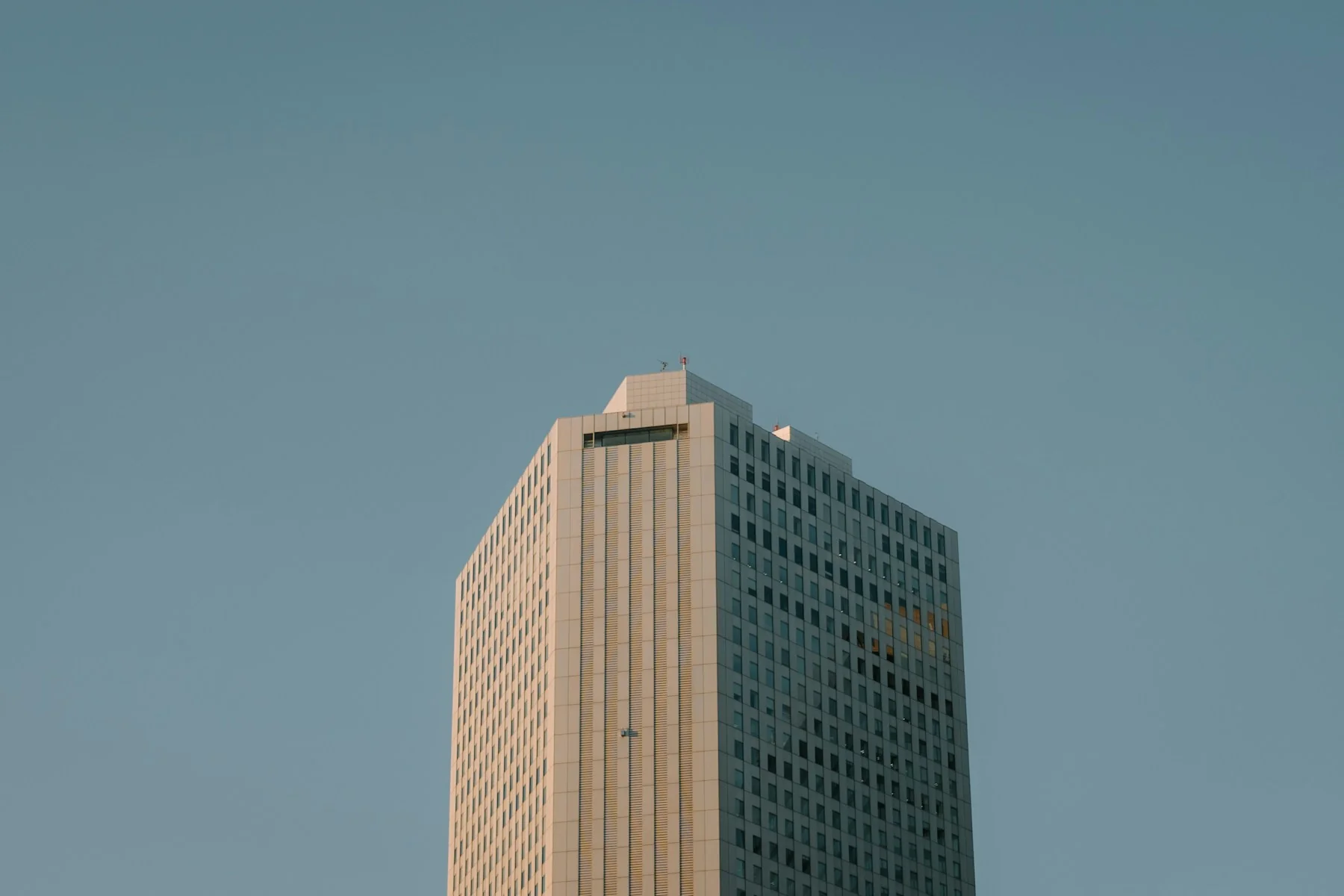 Modern office architecture against an open sky